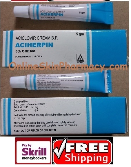 ACYCLOVIR 5g X4= 20g ACICLOVIR SKIN CREAM (Generic Zovirax) FOR COLD SORE SORES HERPES SIMPLEX ANTI VIRAL Buy Online